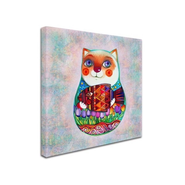 Oxana Ziaka 'Cat Russian' Canvas Art,35x35